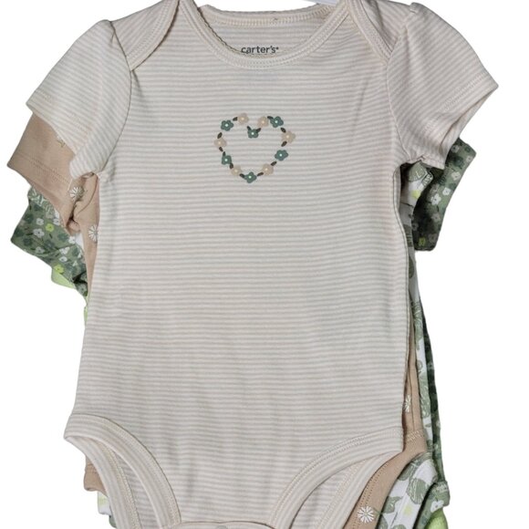 Carter's Baby 5-Pack Neutral Bodysuit Set - Soft & Adorable Essentials - Picture 4 of 7